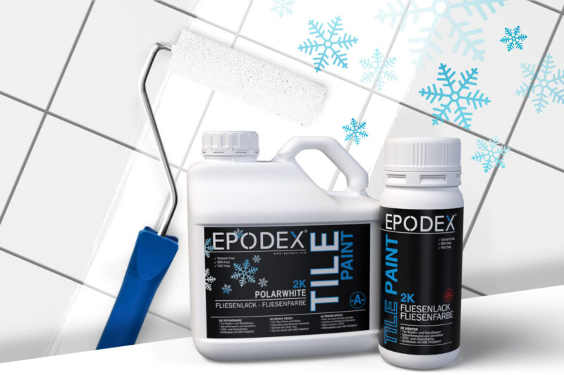 2K Tile Paint Polar White- Container